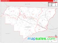 Gadsden County, FL Wall Map Zip Code