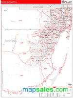 Miami-Dade County, FL Wall Map