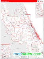 Volusia County, FL Wall Map Zip Code