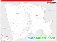 Baldwin County, GA Wall Map Zip Code