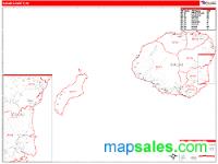 Kauai County, HI Wall Map Zip Code