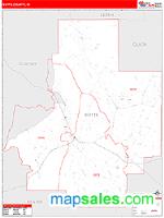 Butte County, ID Wall Map Zip Code