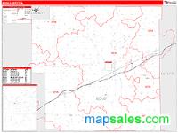 Bond County, IL Wall Map Zip Code