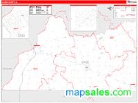 Cass County, IL Wall Map Zip Code