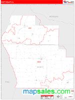 Scott County, IL Wall Map Zip Code