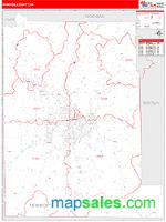 Monroe County, IN Wall Map Zip Code