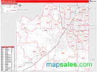 Johnson County, KS Wall Map Zip Code