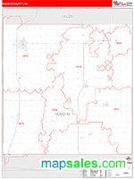 Neosho County, KS Wall Map Zip Code