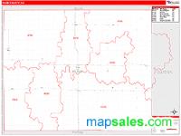 Rush County, KS Wall Map Zip Code