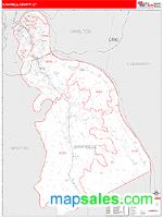 Campbell County, KY Wall Map Zip Code