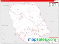 Jackson County, KY Wall Map Zip Code