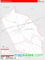 Montgomery County, KY Wall Map Zip Code