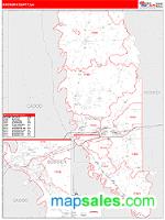 Bossier County, LA Wall Map Zip Code