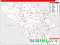 Howard County, MD Wall Map Zip Code