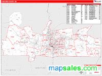 Hampden County, MA Wall Map Zip Code