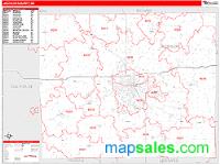 Jackson County, MI Wall Map Zip Code