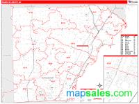 Monroe County, MI Wall Map Zip Code