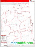 Sanilac County, MI Wall Map Zip Code