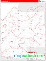 Tuscola County, MI Wall Map Zip Code