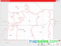 Jackson County, MN Wall Map Zip Code