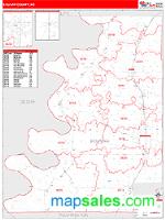 Bolivar County, MS Wall Map Zip Code