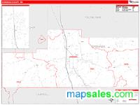 Grenada County, MS Wall Map Zip Code