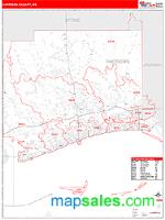 Harrison County, MS Wall Map Zip Code