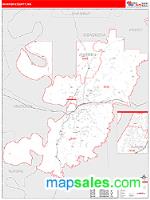 Warren County, MS Wall Map Zip Code