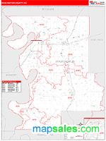 Washington County, MS Wall Map Zip Code