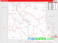 Cass County, MO Wall Map Zip Code