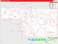 Christian County, MO Wall Map Zip Code