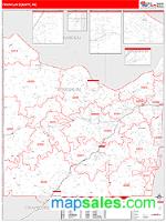 Franklin County, MO Wall Map Zip Code