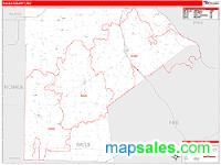 Ralls County, MO Wall Map Zip Code