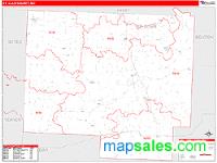 St. Clair County, MO Wall Map Zip Code