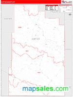 Carter County, MT Wall Map Zip Code