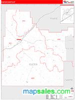 Custer County, MT Wall Map Zip Code