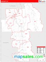 Lake County, MT Wall Map Zip Code