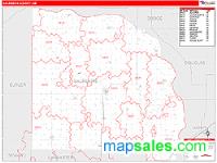 Saunders County, NE Wall Map