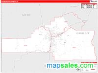 Carson City County, NV Wall Map