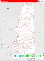 Coos County, NH Wall Map Zip Code