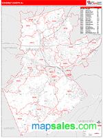 Somerset County, NJ Wall Map Zip Code