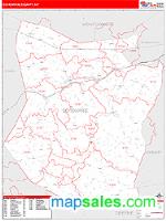 Schoharie County, NY Wall Map Zip Code