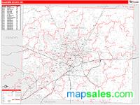 Guilford County, NC Wall Map Zip Code