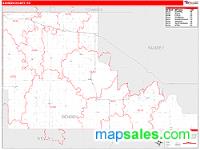 Benson County, ND Wall Map Zip Code