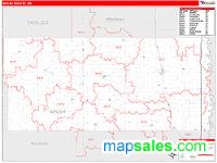 Walsh County, ND Wall Map Zip Code