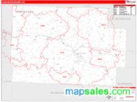 Coshocton County, OH Wall Map