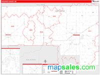 Defiance County, OH Wall Map Zip Code