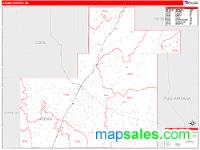 Atoka County, OK Wall Map