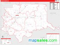 Bryan County, OK Wall Map Zip Code