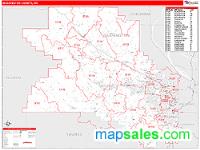 Washington County, OR Wall Map Zip Code